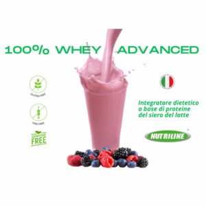 100% Whey Advanced Nutriline Gusto Frutti di Bosco 500g